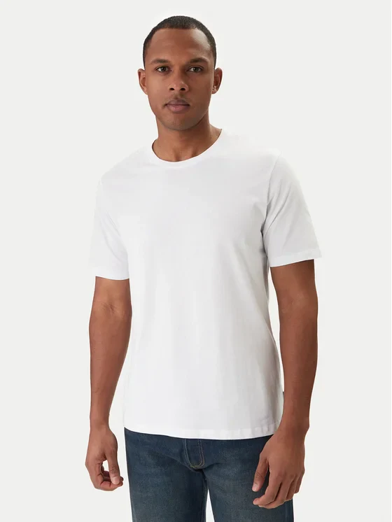 Jack & Jones uomo t-shirt Organic 12156101 White - immagine 6