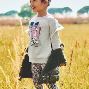 Completo MAYORAL 2 pezzi per bambina, color grigio e lilla