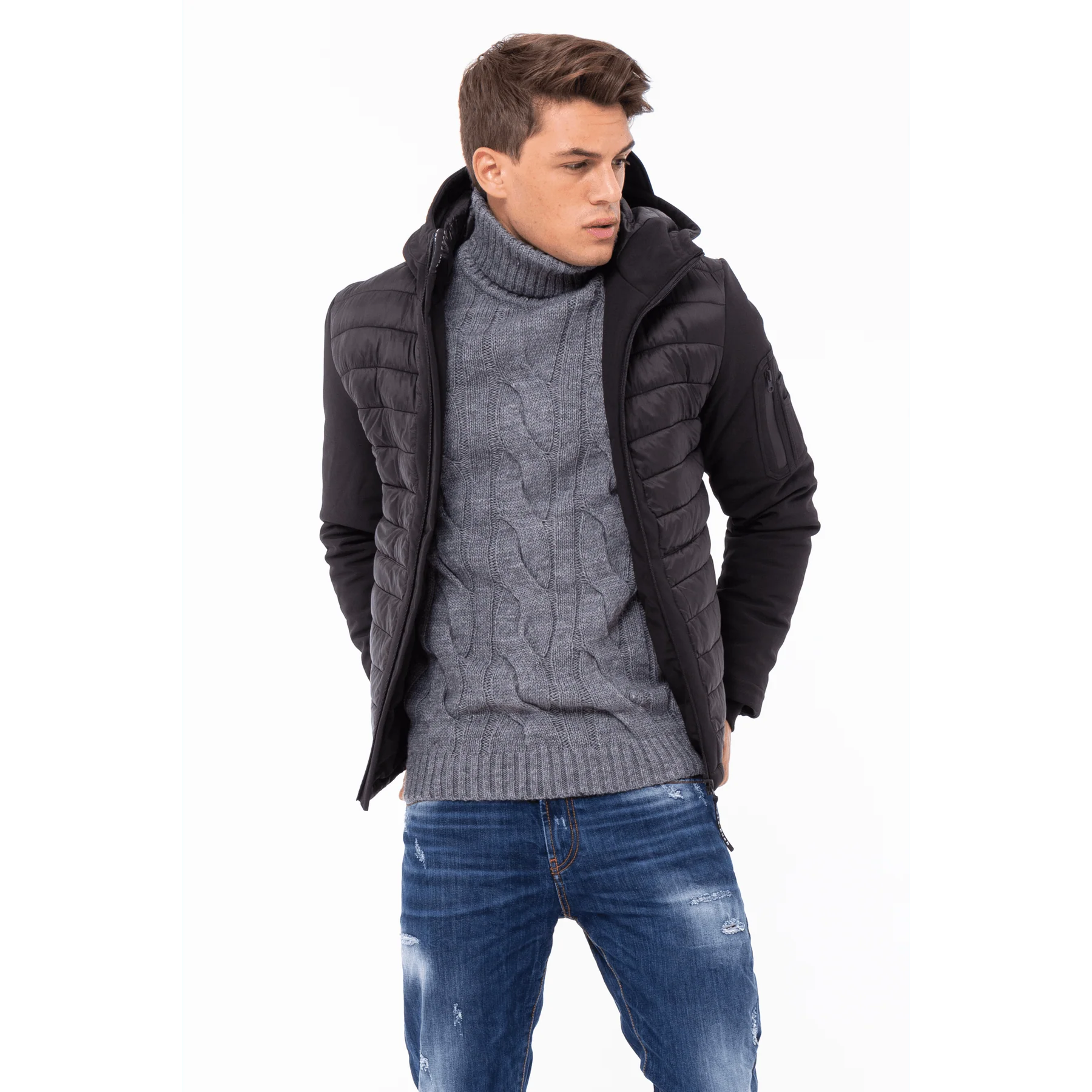 Gold Rush Uomo Giubbino Gore Imbottito Con Cappuccio Hooded Winter Jacket - immagine 3