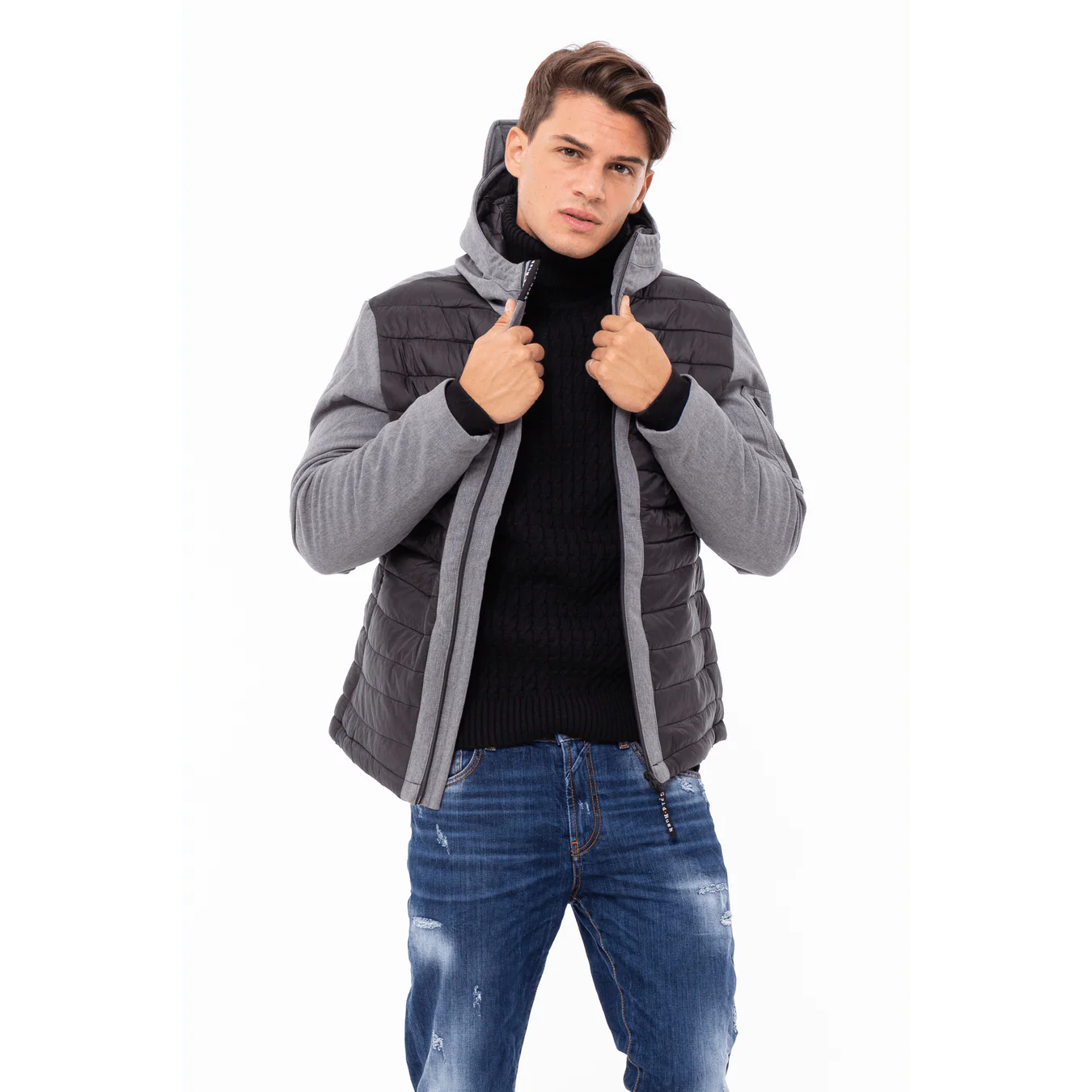 Gold Rush Uomo Giubbino Gore Imbottito Con Cappuccio Hooded Winter Jacket - immagine 5