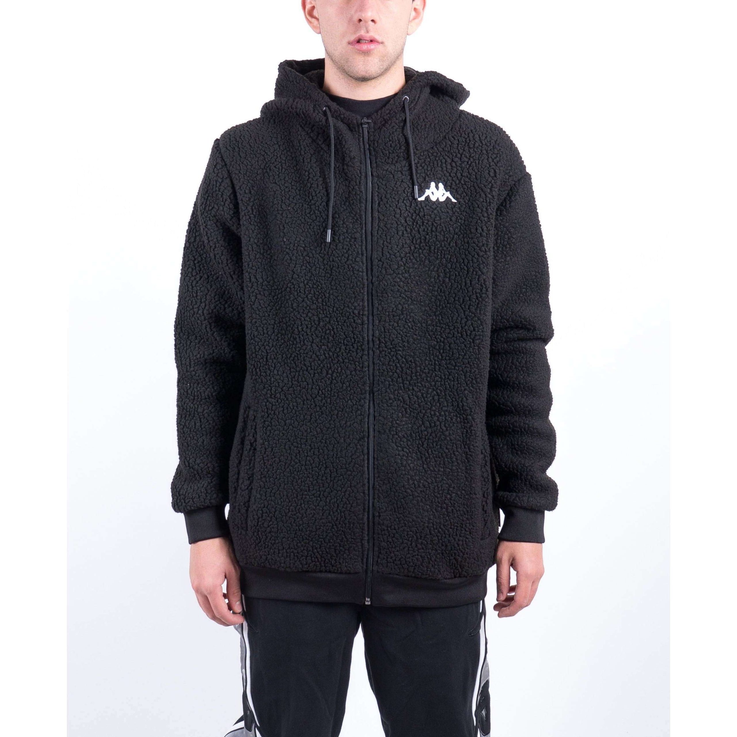 Kappa Uomo Felpa Manica Lunga Con Cappuccio Hooded Sweatshirt Banda10 Baisto Black - immagine 2