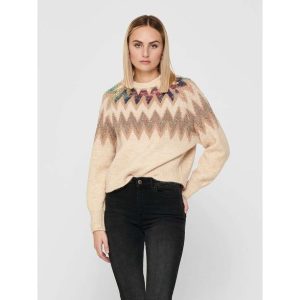 Only Donna Maglia Sweater Manica Lunga Girocollo Morbido Mary Ethnos