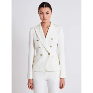 Vicolo Donna Giacca Blazer Bianco Natura TE0048