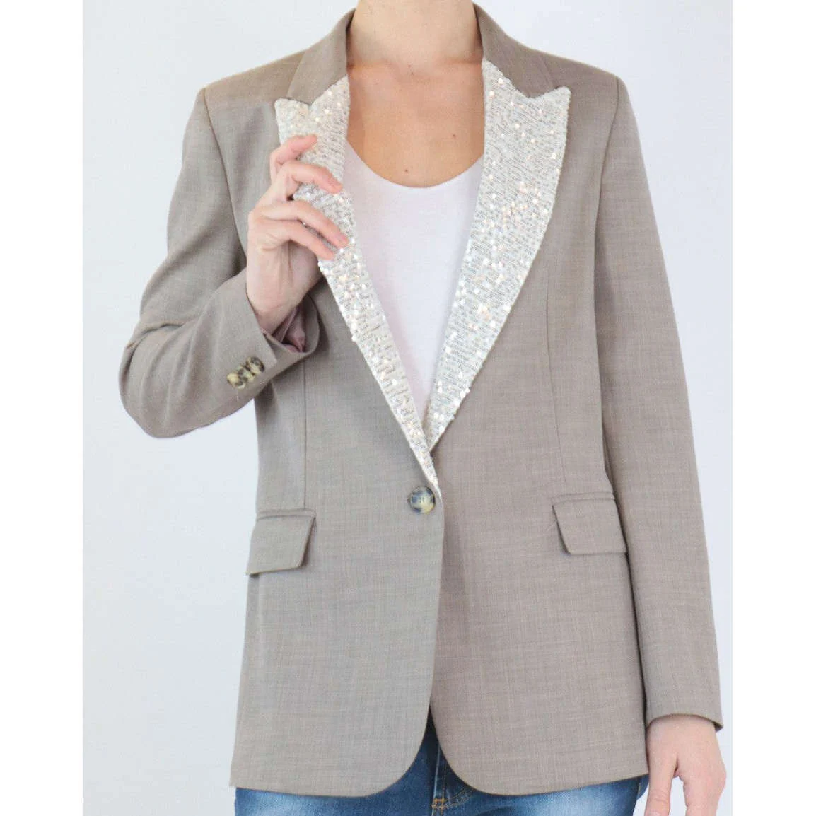 Vicolo Donna Giacca Grigio Tortora TE0141 - immagine 3