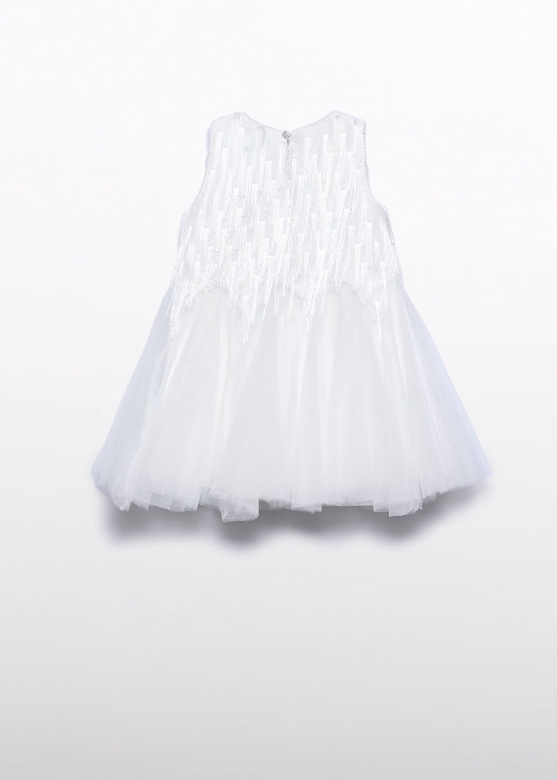 Abito cerimonia ABELandLULA, color bianco, molto ampio e con frange - immagine 6