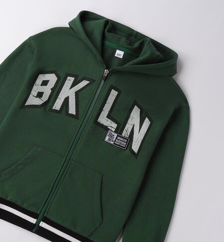 T-shirt IDO per ragazzo in cotone modello basket color verde e bianco - immagine 6