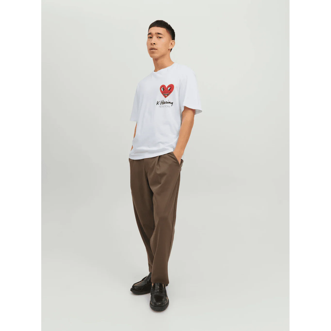 Jack & Jones Uomo T-shirt Keithharing Bianco 12230685 - immagine 5