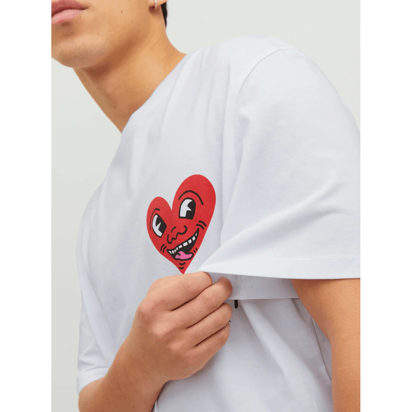 Jack & Jones Uomo T-shirt Keithharing Bianco 12230685 - immagine 3