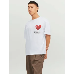 Jack & Jones Uomo T-shirt Keithharing Bianco 12230685