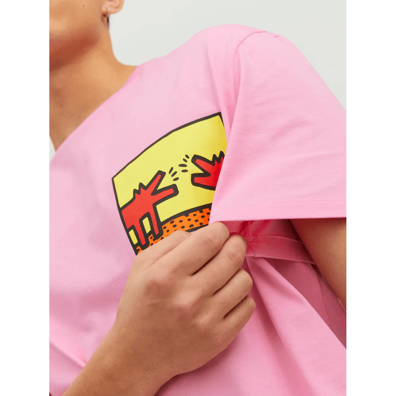 Jack & Jones Uomo T-shirt Keithharring Rosa12230685 - immagine 5