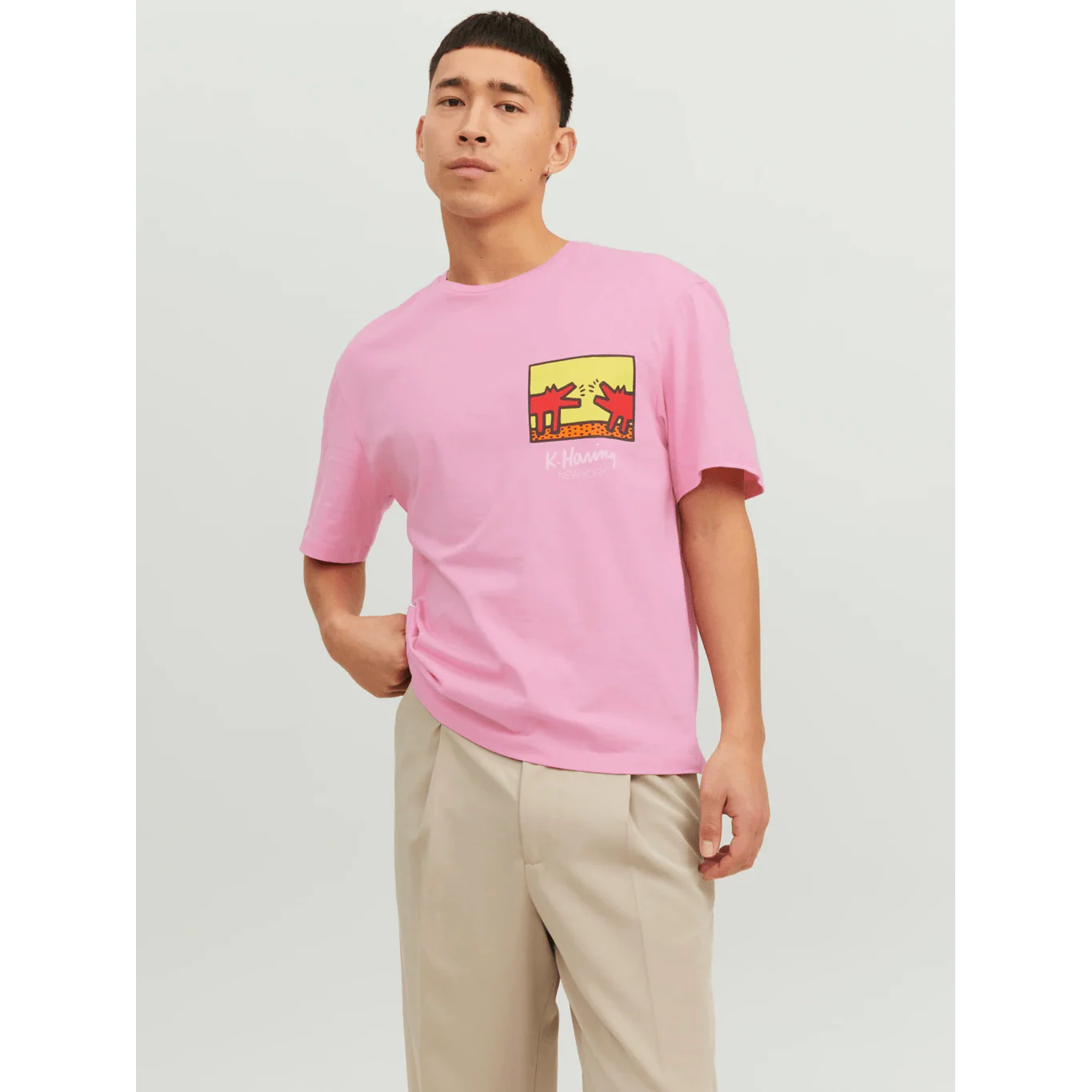 Jack & Jones Uomo T-shirt Keithharring Rosa12230685 - immagine 2