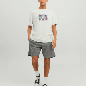 Jack & Jones Uomo T-shirt Tulum Landscape Light Blue 12235226