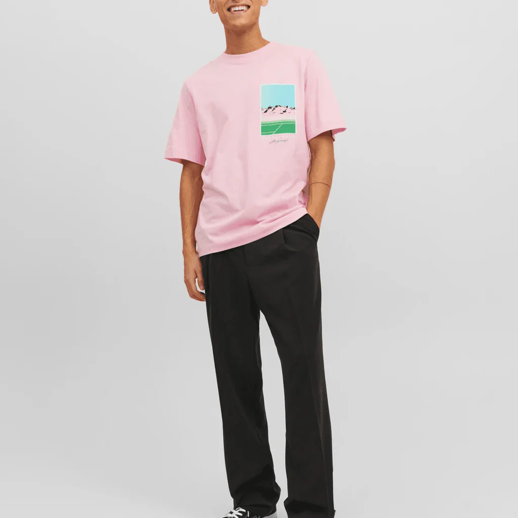 Jack & Jones Uomo T-shirt Tulum Landscape Rosa 12235226 - immagine 3
