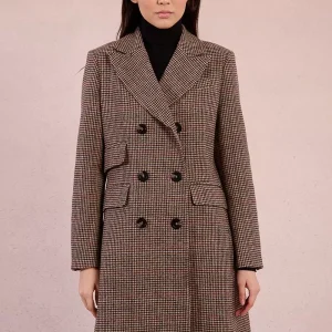 Molly Braken donna cappotto P1833ADH brown