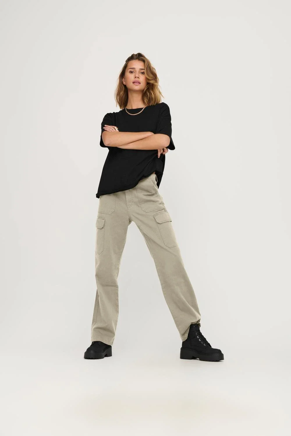 Only donna pantalone Malfy Cargo noos 15300976 Silver Lining - immagine 3