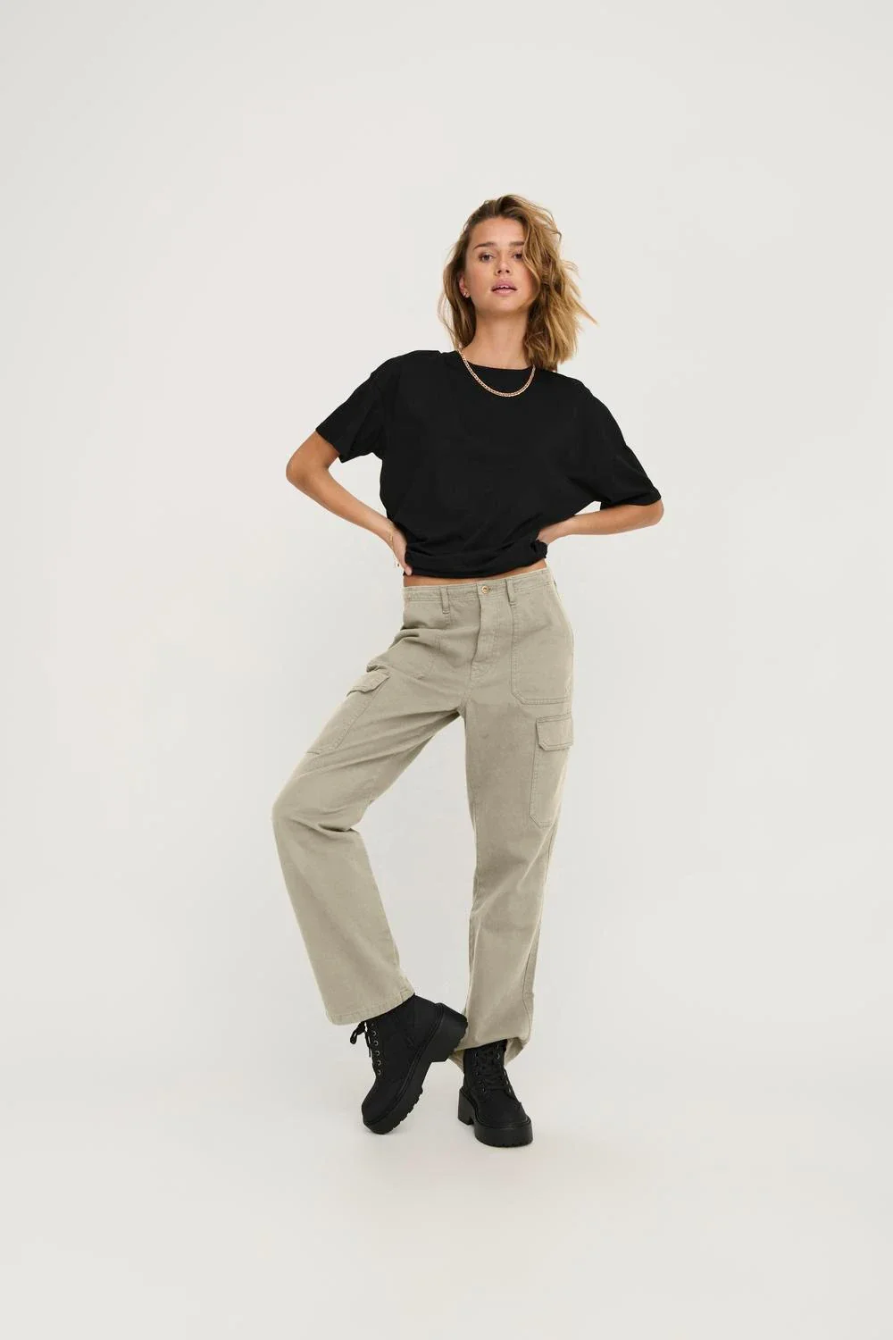 Only donna pantalone Malfy Cargo noos 15300976 Silver Lining - immagine 2