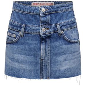 Only donna mini gonna Million hw Red 15315090 Medium Blue Denim