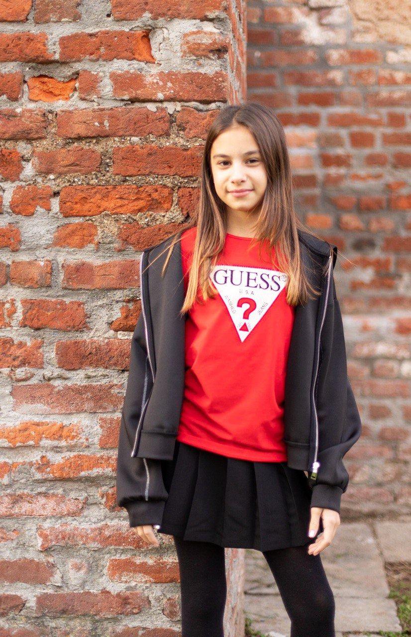 Gonna GUESS modello mini con pieghe – color nero - immagine 2