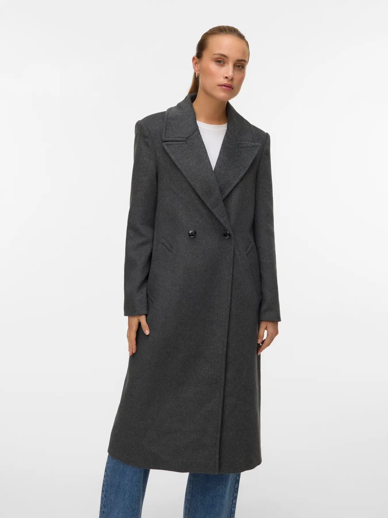 Vero Moda donna cappotto Garner Long 10333998 M.Grey - immagine 4