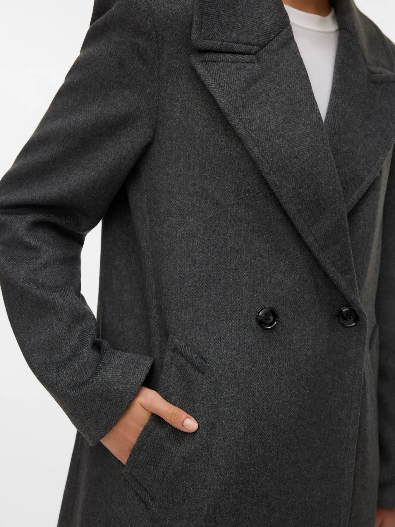 Vero Moda donna cappotto Garner Long 10333998 M.Grey - immagine 5