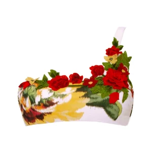 TOP MONOSPALLA CON RICAMO MACRAME' Raffaela D'Angelo