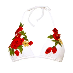 TRIANGOLO CON APPLICAZIONI FIORI MACRAME 'Raffaela D'Angelo