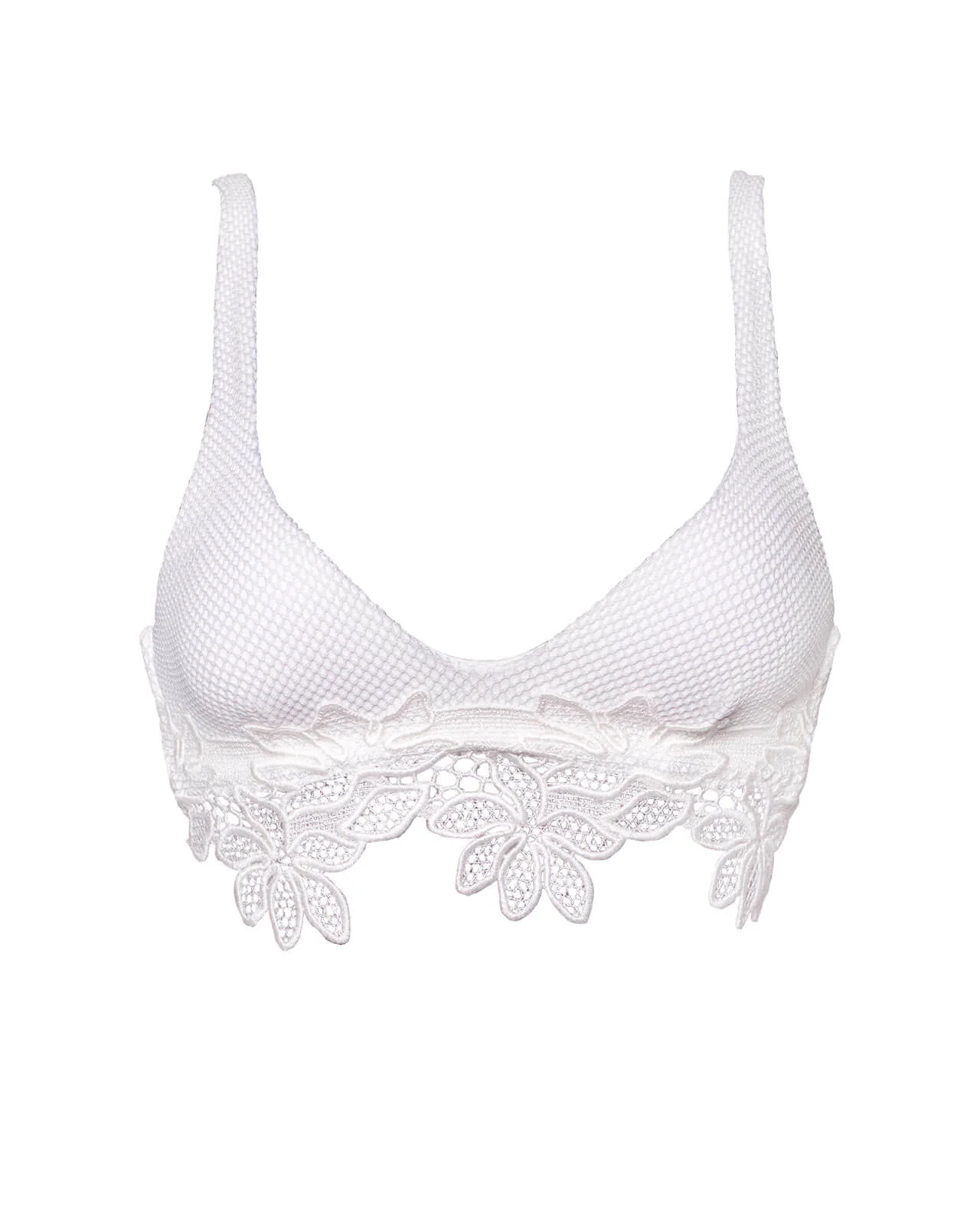BIKINI BRASSIERE RETE E MACRAMÈ CON SLIP RETE Raffaela D'Angelo