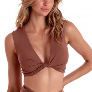 TOP INCROCIATO TINTA UNITA POISSON D'AMOUR