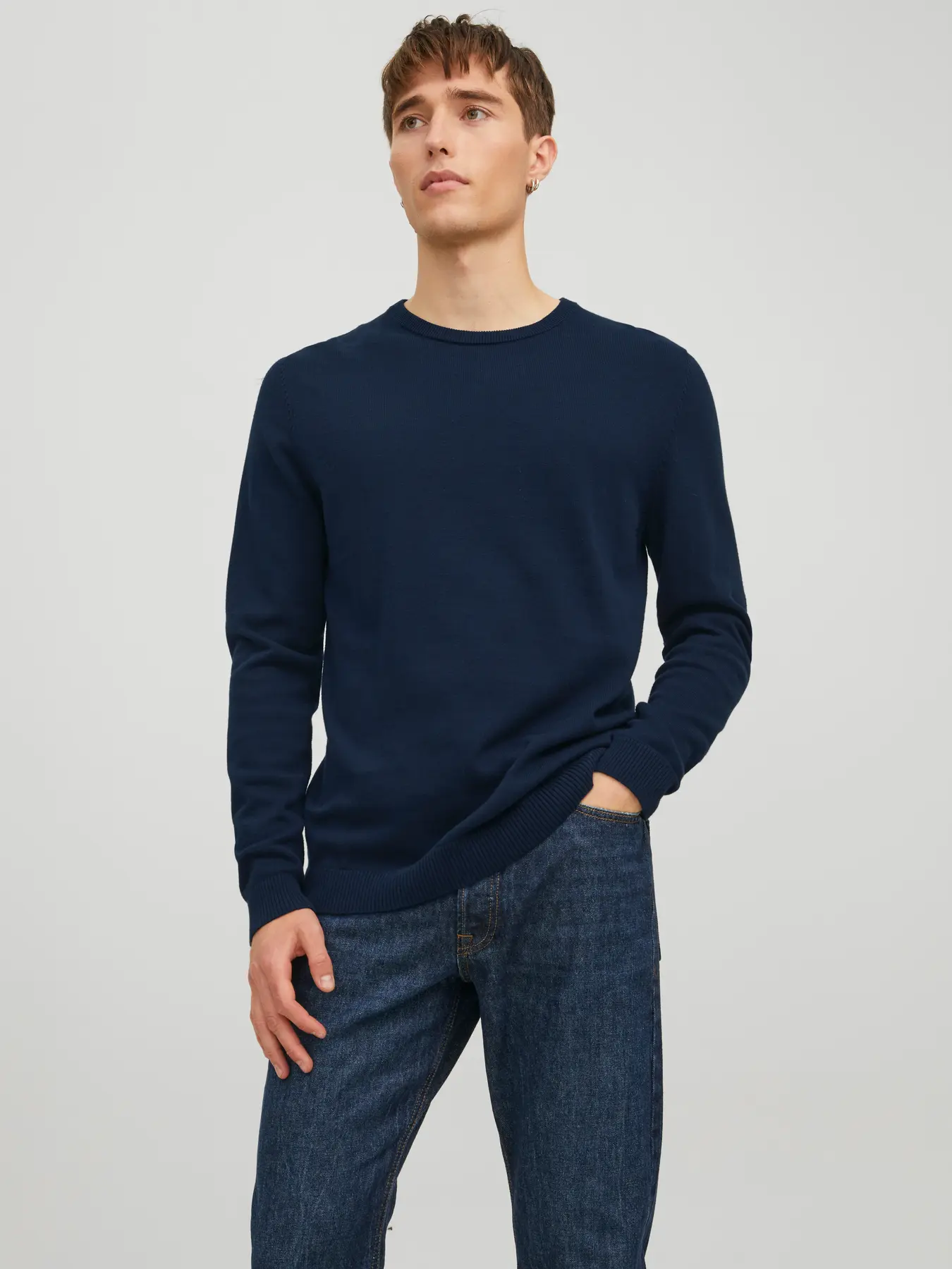Jack & Jones uomo maglia Basic 12137190 Navy Blazer - immagine 3
