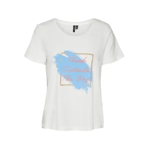 Vero Moda Donna T-shirt Pamala Box Bianca10284321