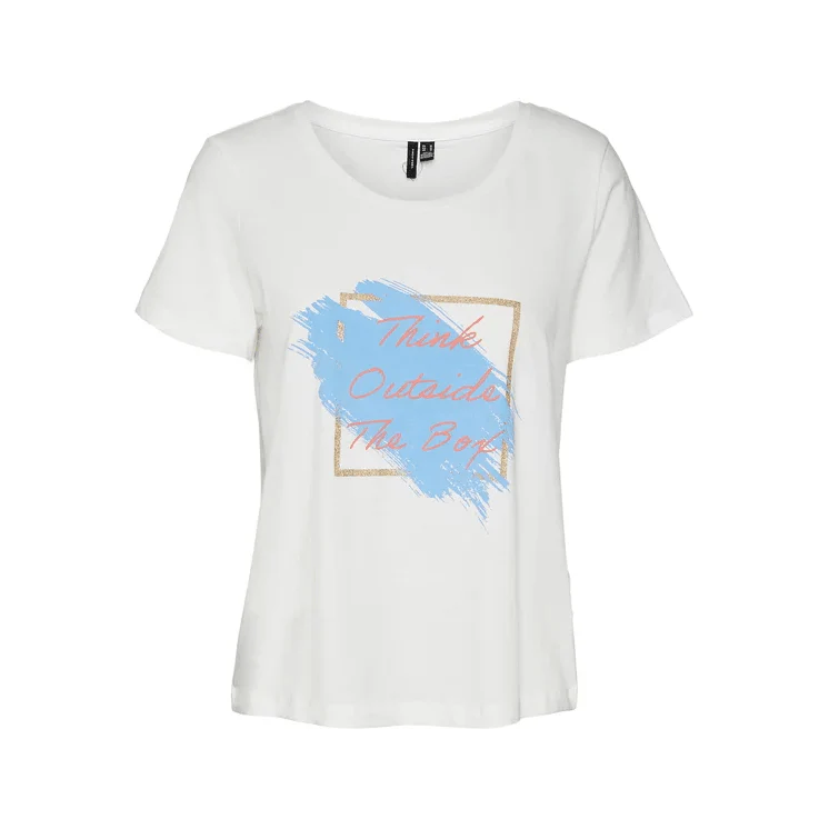 Vero Moda Donna T-shirt Pamala Box Bianca10284321