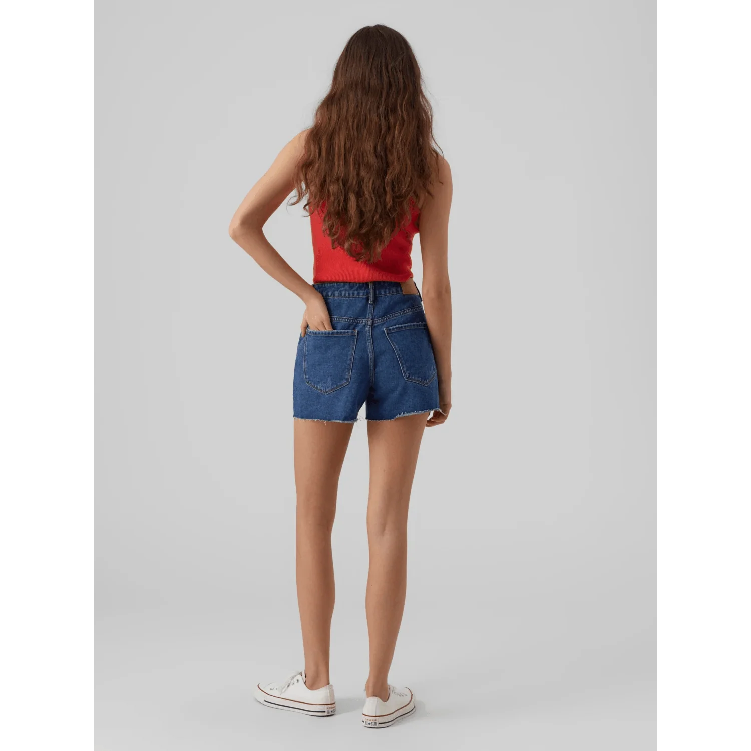 Vero Moda Donna Short Zuri Loose Noos Denim Dark Blue 10286387 - immagine 3