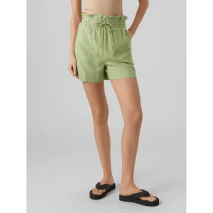 Vero Moda Donna Bermuda Mymilo Paperbag Verde 10282521