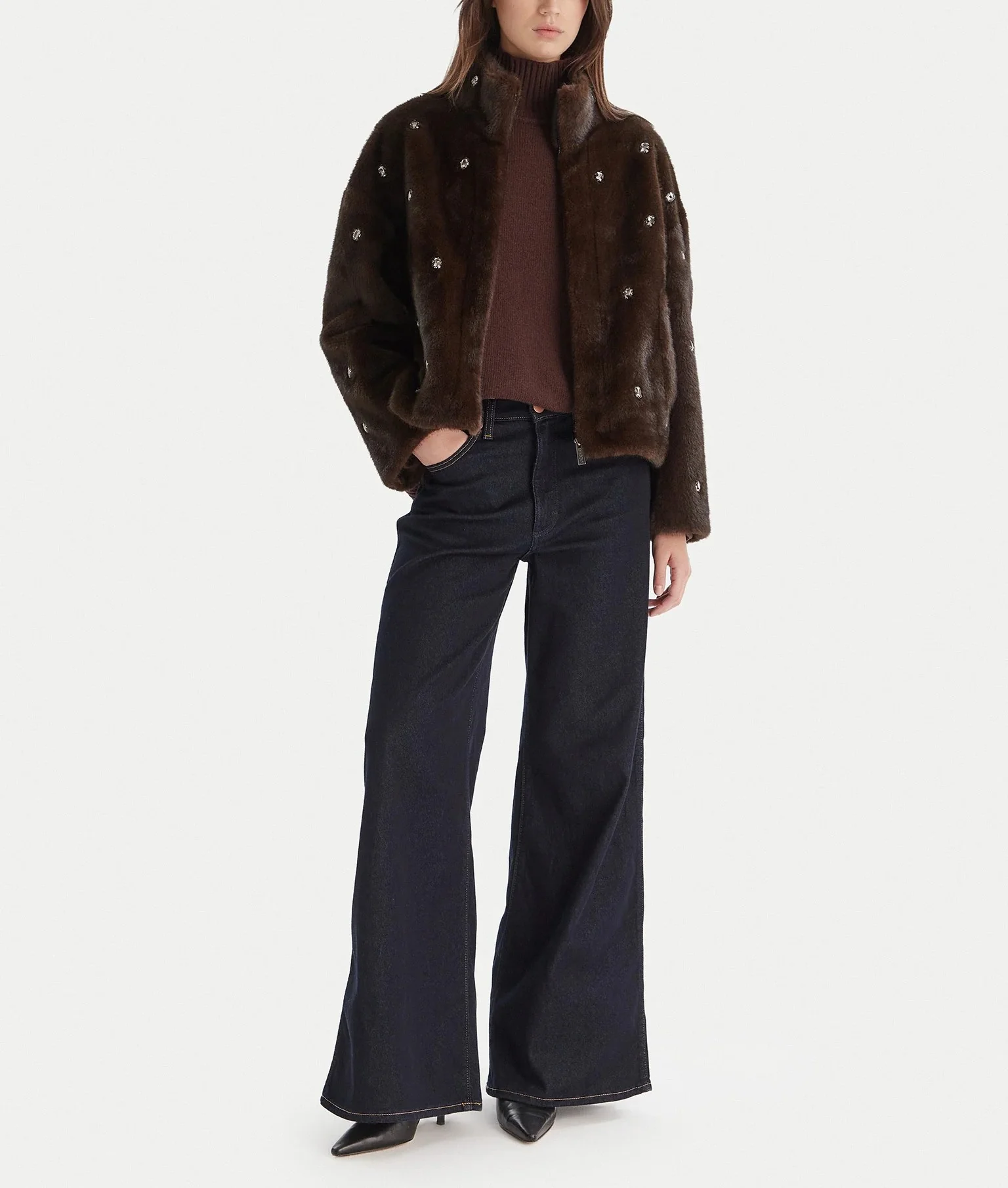 Vicolo donna cappotto TF0047 FONDENTE - immagine 2