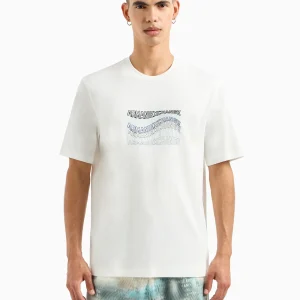 Armani Exchange uomo t-shirt 3DZTLE ZJ9JZ 1116 colore Bianco