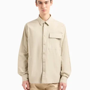 Armani Exchange uomo camicia 3DZC02 ZN3SZ 1795 Beige