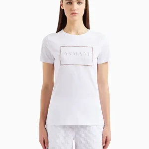 Armani Exchange donna t-shirt 3DYT59 YJ3RZ 1000 Bianco