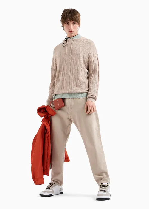 armani exchange uomo maglia 6DZM1R ZM4DZ 17AB Beige - immagine 5